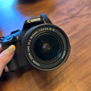 Canon Black Digital Camera with EF-S Zoom Lens